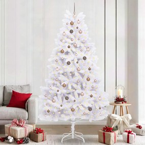 vidaXL Árvore de Natal Artificial 120 x 120 x 240 cm PVC e Metal