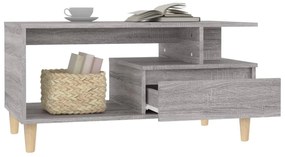 Mesa de centro 90x49x45 cm derivados de madeira cinzento sonoma