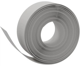 Bordas de jardim 3 pcs 10 m 20 cm polietileno cinzento