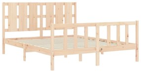 Cama sem colchão 160x200 cm madeira de pinho maciça
