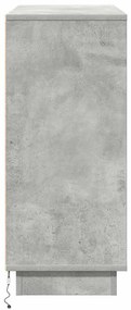 Buffet com LED Cinza Concreto 90x32x75 cm Madeira engenheirada