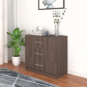 vidaXL Cómoda 71x35x68 cm contraplacado cor carvalho sonoma cinzento