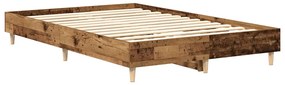 Estrutura de cama sem colchão 140x190 cm madeira velha