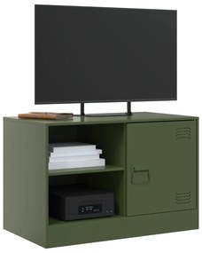 Móveis de TV 2 pcs 67x39x44 cm aço verde azeitona