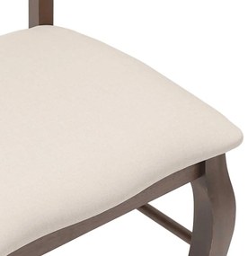 Cadeiras de jantar com almofadões 2 pcs madeira maciça castanho