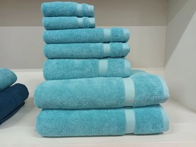 550 gr./m2 Toalhas 100% algodão - Toalhas para hotel, spa, estética: Turquesa 1 toalha rosto 50x100 cm