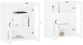 Móveis de parede 2 pcs derivados de madeira branco