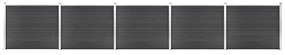 vidaXL Conjunto painel de cerca 872x146 cm WPC cinzento