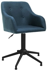 vidaXL Cadeira de escritório giratória tecido azul