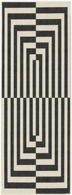 Passadeira lavável de pelo curto Op Art by Jonathan Adler