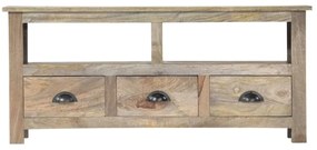 Móvel de TV 110x30x50 cm madeira de mangueira maciça