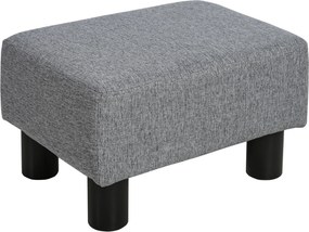 HOMCOM Apoio para os Pés de Sala de Estar Banco Retangular com Estrutura de Madeira para Sala de Estar 40x30x24 cm Cinzento | Aosom Portugal