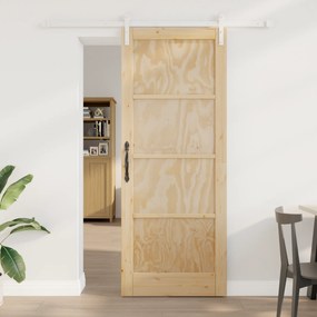 Porta Deslizante vidaXL com Conjunto de Acessórios 83x211 cm Madeira d