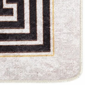 Tapete lavável antiderrapante 160x230 cm bege-claro