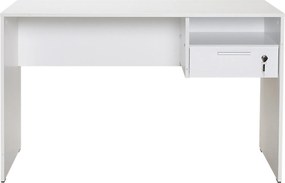 Secretária "Simple" com Gaveta - 120 x 75 x 60 cm - Branco - Design Mo