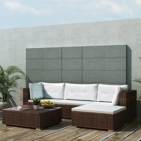 Conjunto Lounge Açores de Jardim - Sofá Chaise Longue e Mesa de Centro