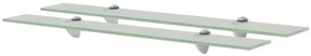 Prateleiras flutuantes 2 pcs vidro 70x20 cm 8 mm