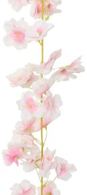 Grinaldas de flores de Natal 6 pcs 180 cm rosa claro