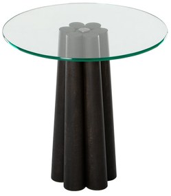 Mesa de Centro Thales – Transparente Preto – 50x50x50 cm