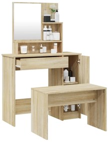 Conjunto toucador 86,5x35x136 cm cor carvalho sonoma