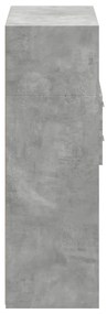 Armário alto 80x42,5x124 cm derivados de madeira cinza cimento