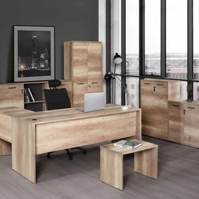 Arquivador Alto de Escritorio "Noce" - Nogueira Clara - 72x187x34cm -