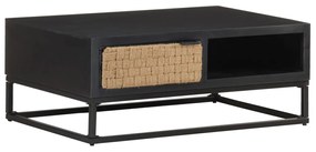 Mesa de centro 90x60x35 cm madeira de mangueira maciça