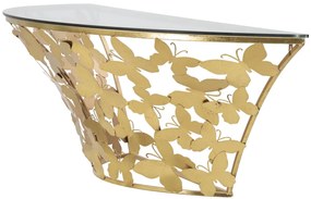 MESA DE CONSOLA DE PAREDE 120X40,5X37,2 CM DOURADO