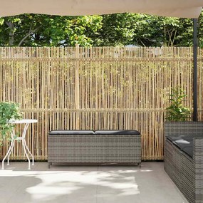 Banco de jardim com almofadão 110x30x40,5 cm vime PE cinzento
