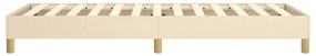 Estrutura de cama sem colchão 90x200 cm tecido creme