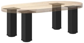 Pés para mesa de centro 4 peças, preto, 42-44 cm, aço