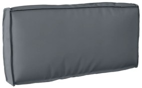 Conjunto de 2 Almofadas de Palete Tecido Oxford Antracite