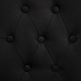 Cadeiras de jantar 4 pcs tecido preto