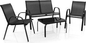Conjunto de Mobiliário de Jardim "Alfheim" - 4 Peças, Cinza