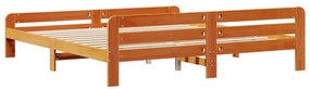 Cama sem colchão 180x200 cm pinho maciço castanho-mel