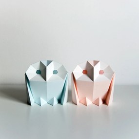 Barn Owl - Two DIY Colour Paperlamps - Cadmium Yellow / Sandy Beige