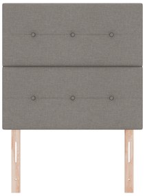 Cabeceira vidaXL Botão Almofadada Taupe 100 cm Tecido