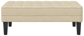 Banco vidaXL Creme 113x57x39 cm Tecido