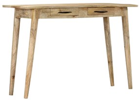 vidaXL Mesa consola 115x40x75 cm madeira de mangueira áspera maciça