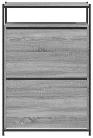 Sapateira 75x34x112 cm derivados de madeira cinzento sonoma