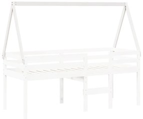 Telhado de cama infantil 209x85,5x88 cm pinho maciço branco