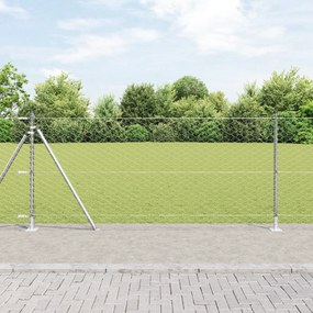 Conjunto de Cerca Conjunto de 2 Aço galvanizado 25 x 1 m Durável
