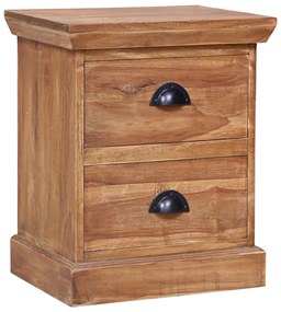 vidaXL Mesa de cabeceira 40x30x50 cm teca maciça