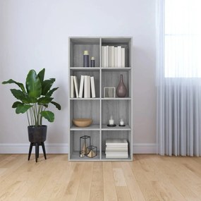 vidaXL Estante/aparador 66x30x130 cm derivados madeira cinzento sonoma