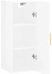 Armário de parede 34,5x34x90 cm branco brilhante