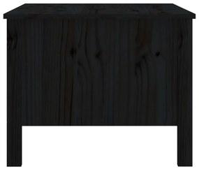 Mesa de centro 100x50x40 cm madeira de pinho maciça preto