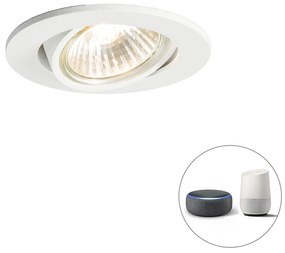 LED Foco embutido inteligente branco inclinável c/ WiFi GU10 - Cisco Moderno