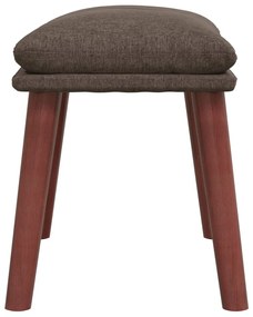 Apoio de pés 45x29,5x35 cm tecido cinzento-acastanhado