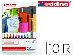 Marcador Edding Ponta Fibra 1200 Caixa de 10 Marcadores Ponta Redonda 0.5 mm