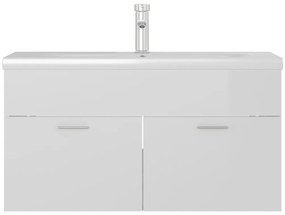 Armário lavatório + lavatório embutido derivados de madeira